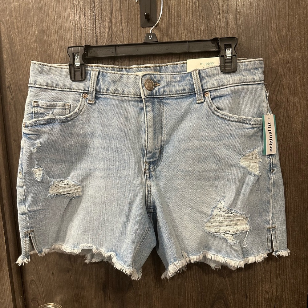 Light Blue Distressed Women's Shorts